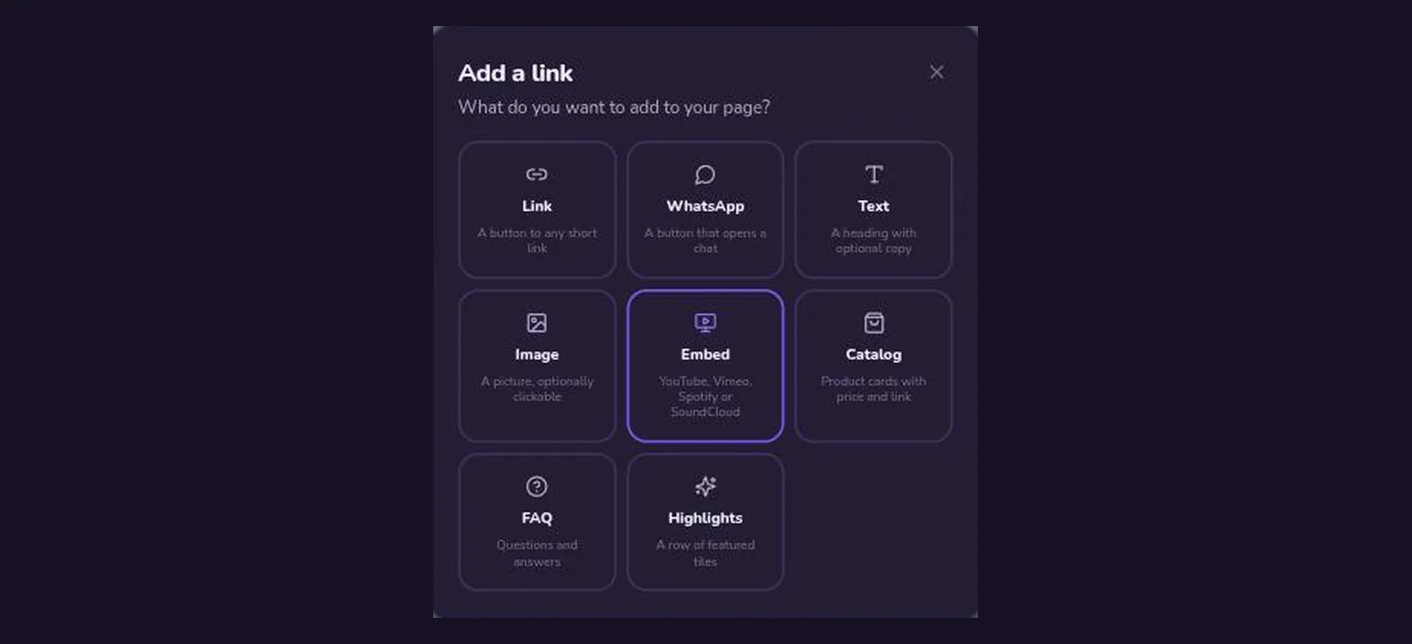 Reordering the content blocks of a bio page